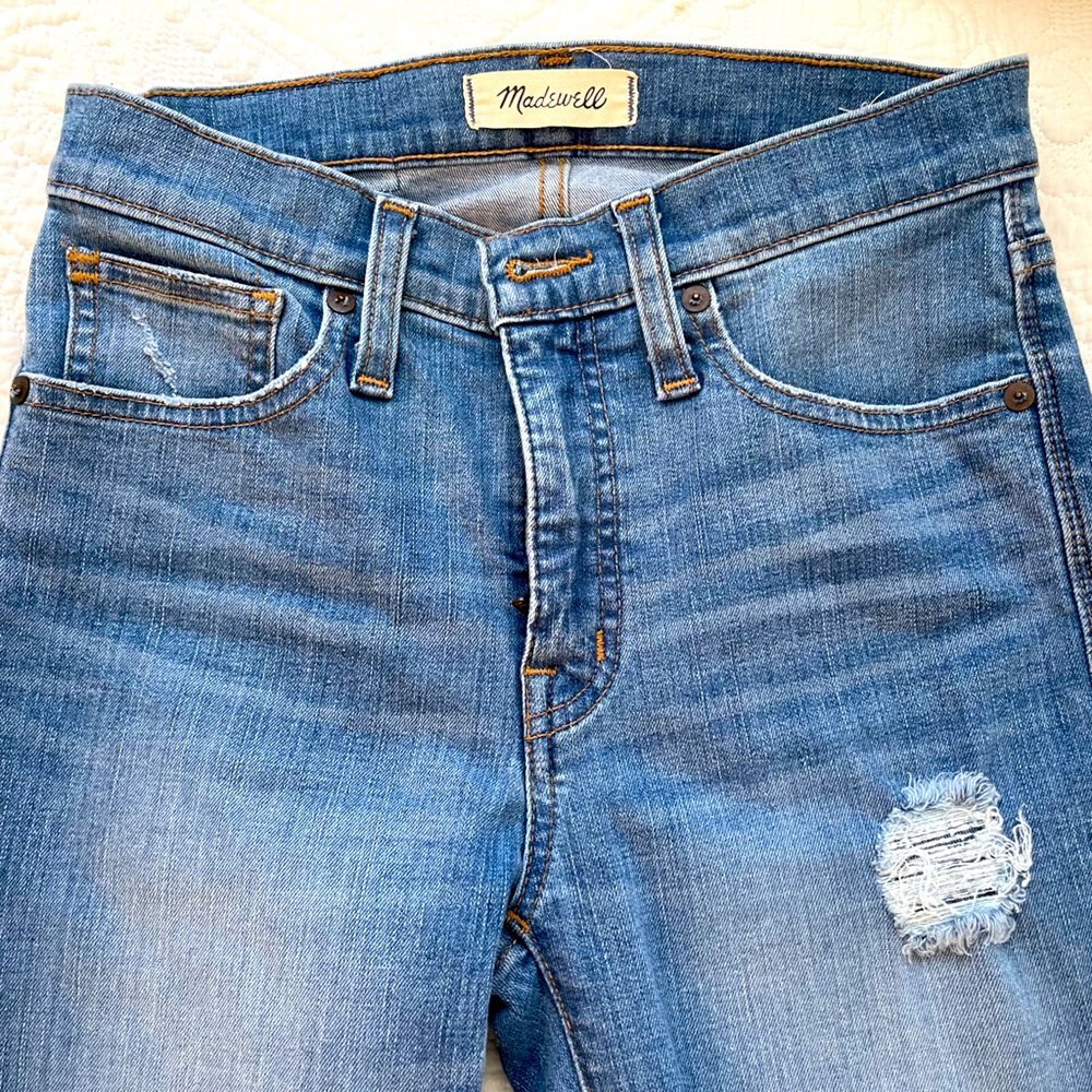 Madewell High-Rise Distressed Skinny Jeans Size 25‎